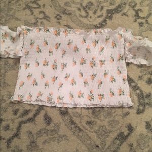 Flower tube top cropped